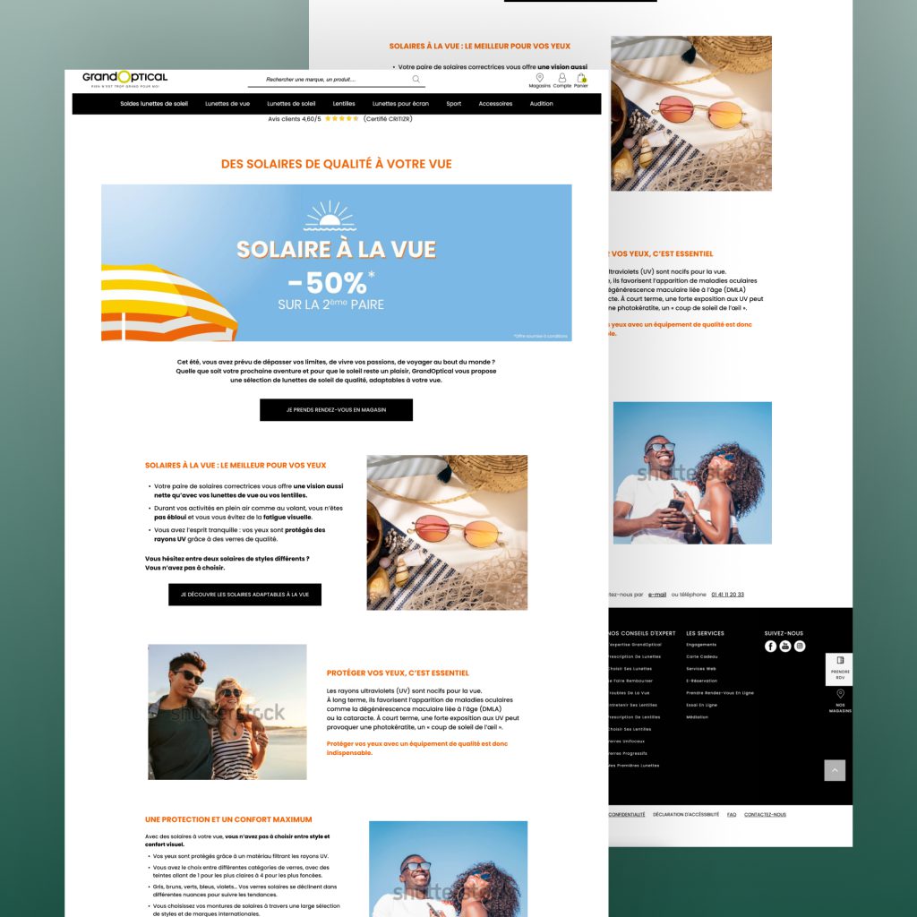 Campaign landing page design