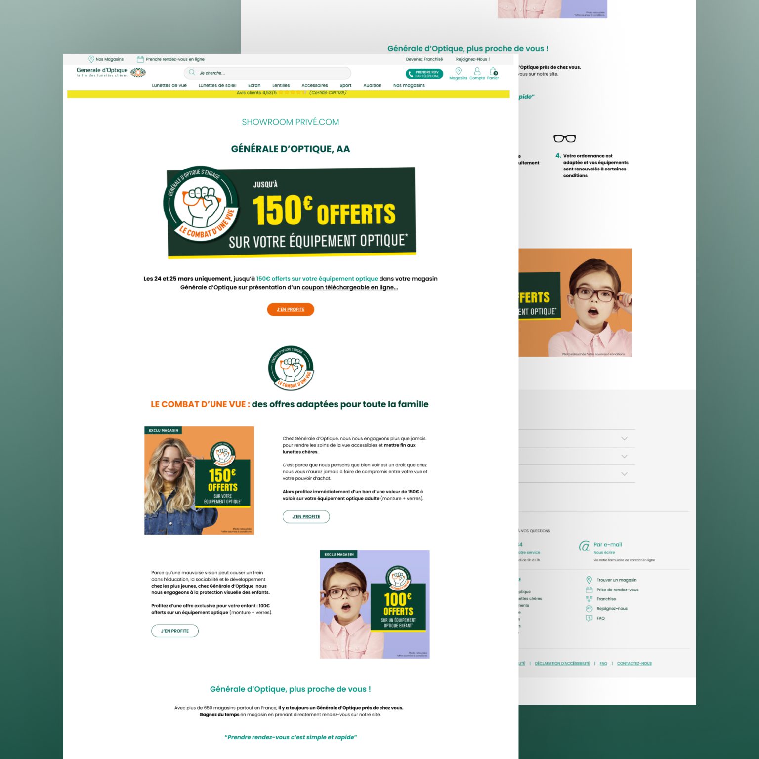 Campaign landing page design